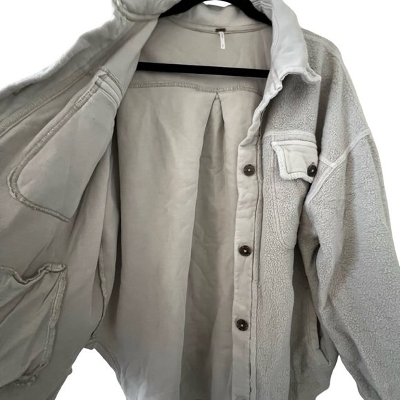 Free People Beige Oversized Jacket - Picture 4 of 8